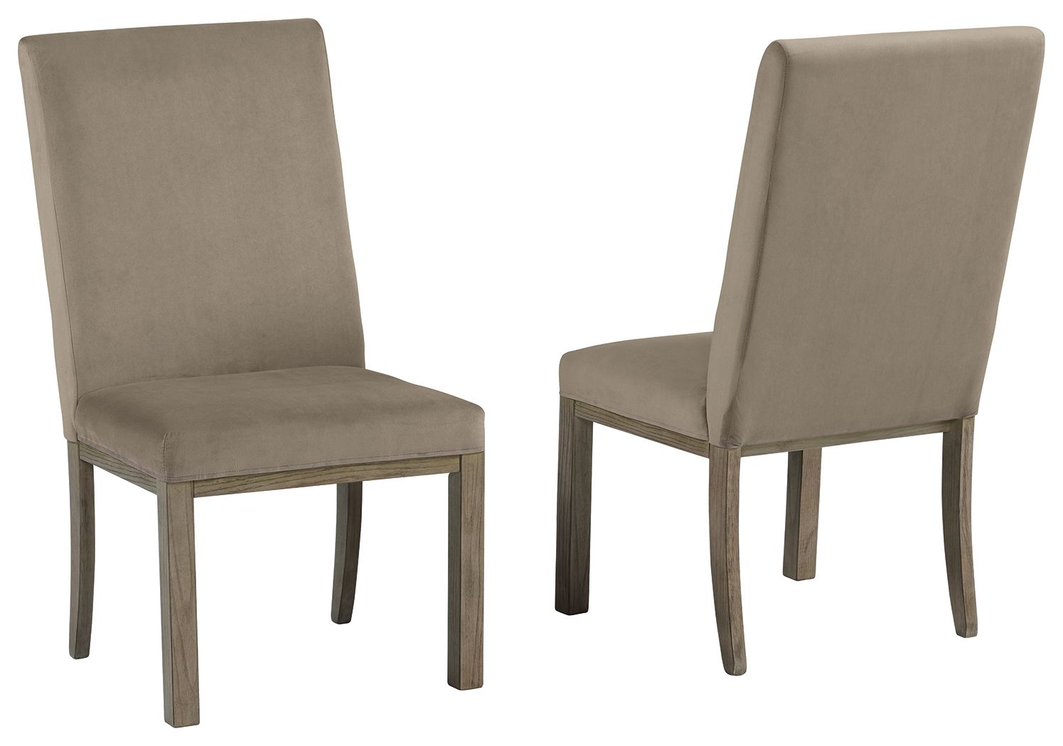 Signature Design by Ashley® Chrestner - Gray / Brown - Dining Uph Side Chair (Set of 2) | Meri Furniture