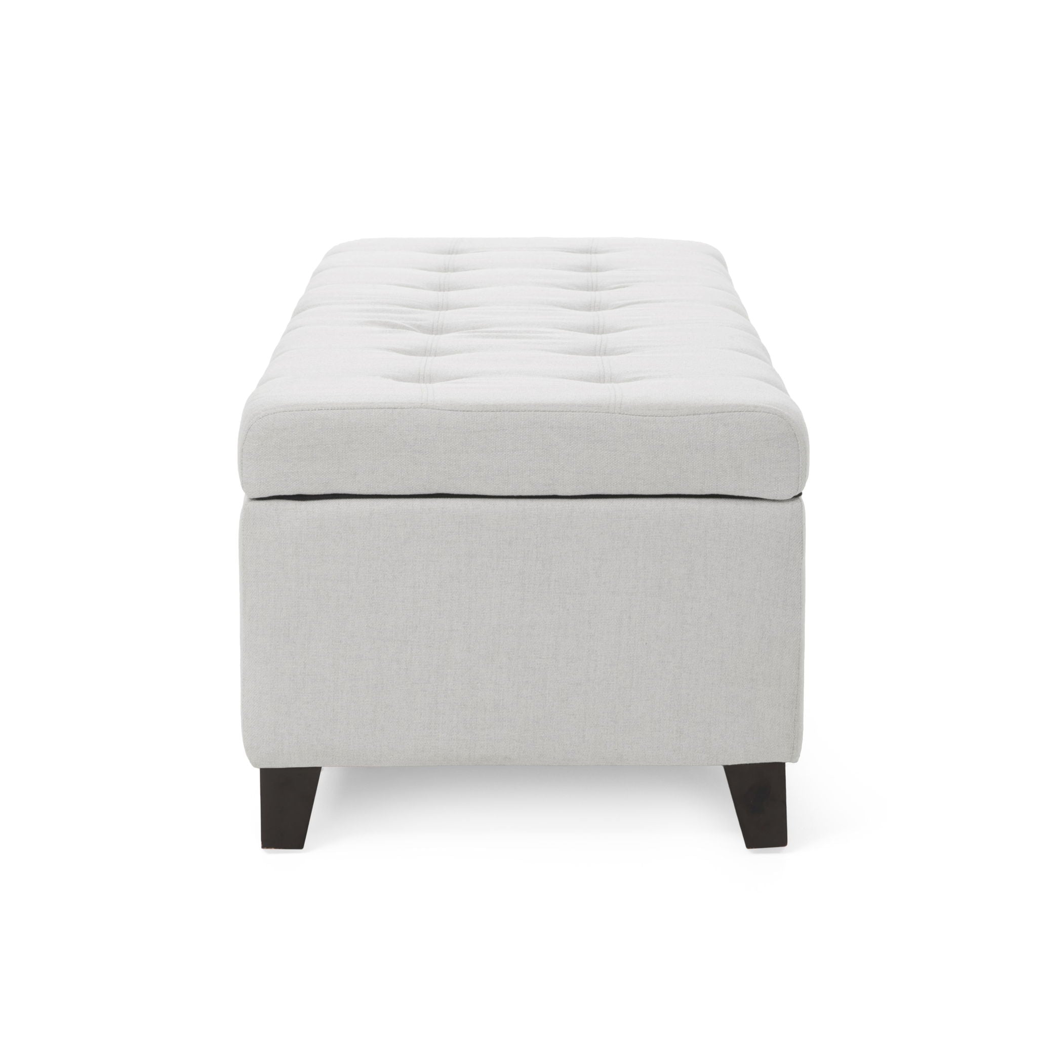 Upholstered Storage Ottoman Bench, Foot Rest For Bedroom