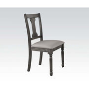 Wallace - Side Chair Set of 2) - Tan Linen & Weathered Gray