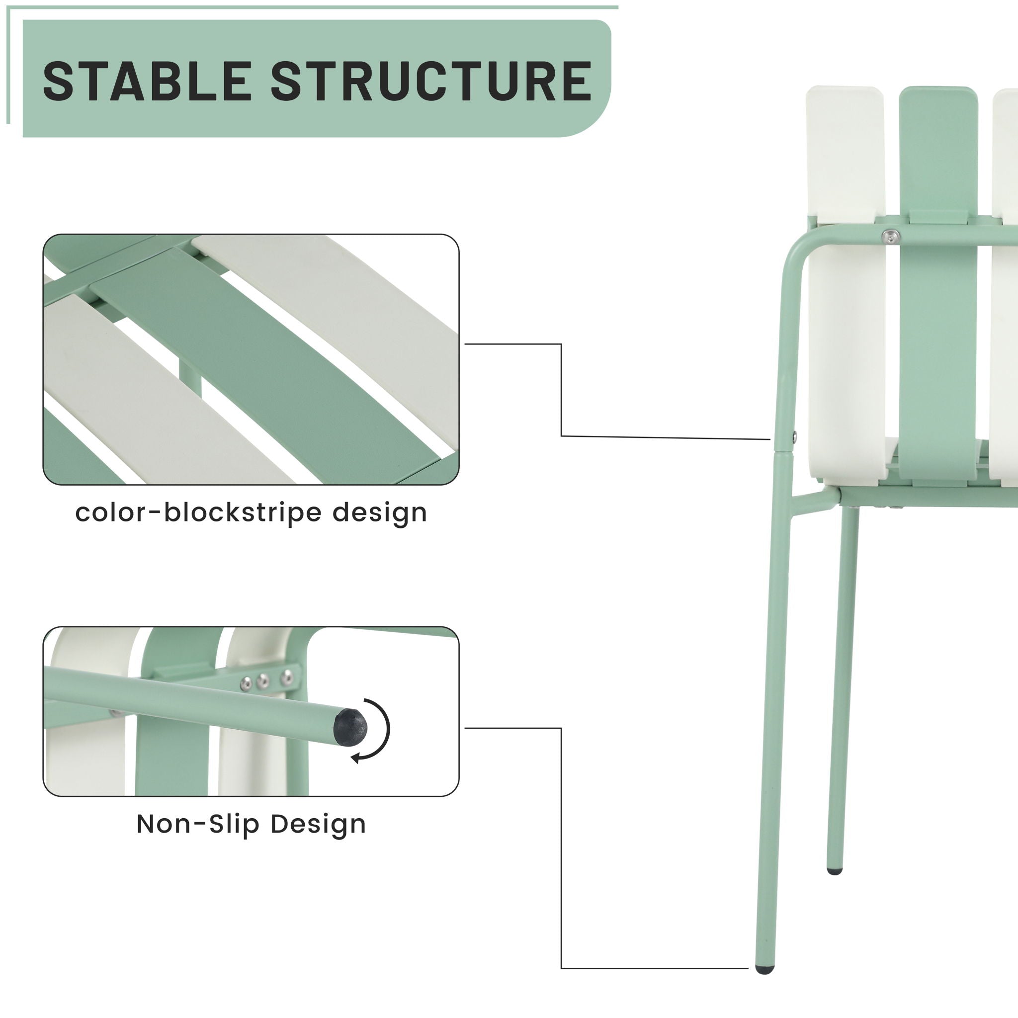 4 Piece Set Of Modern Color Block Designed Single Chairs