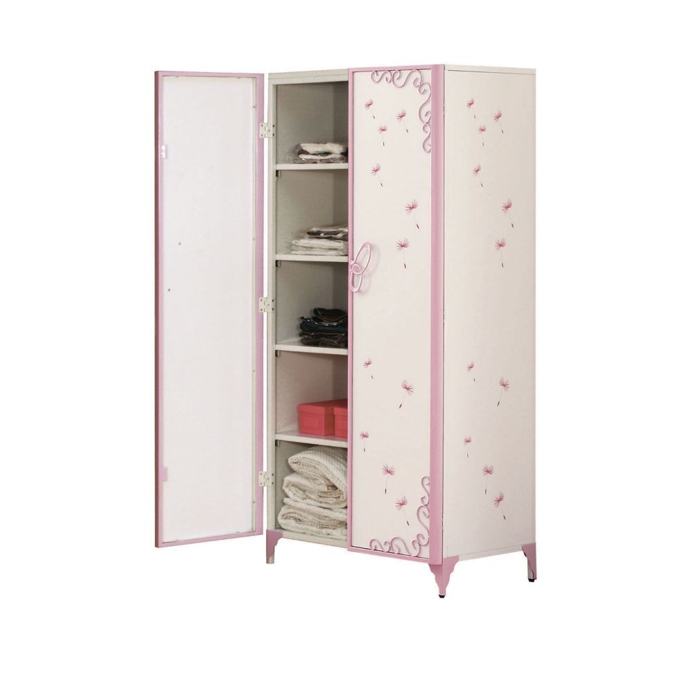ACME Priya II - Wardrobe - White & Light Purple | Meri Furniture