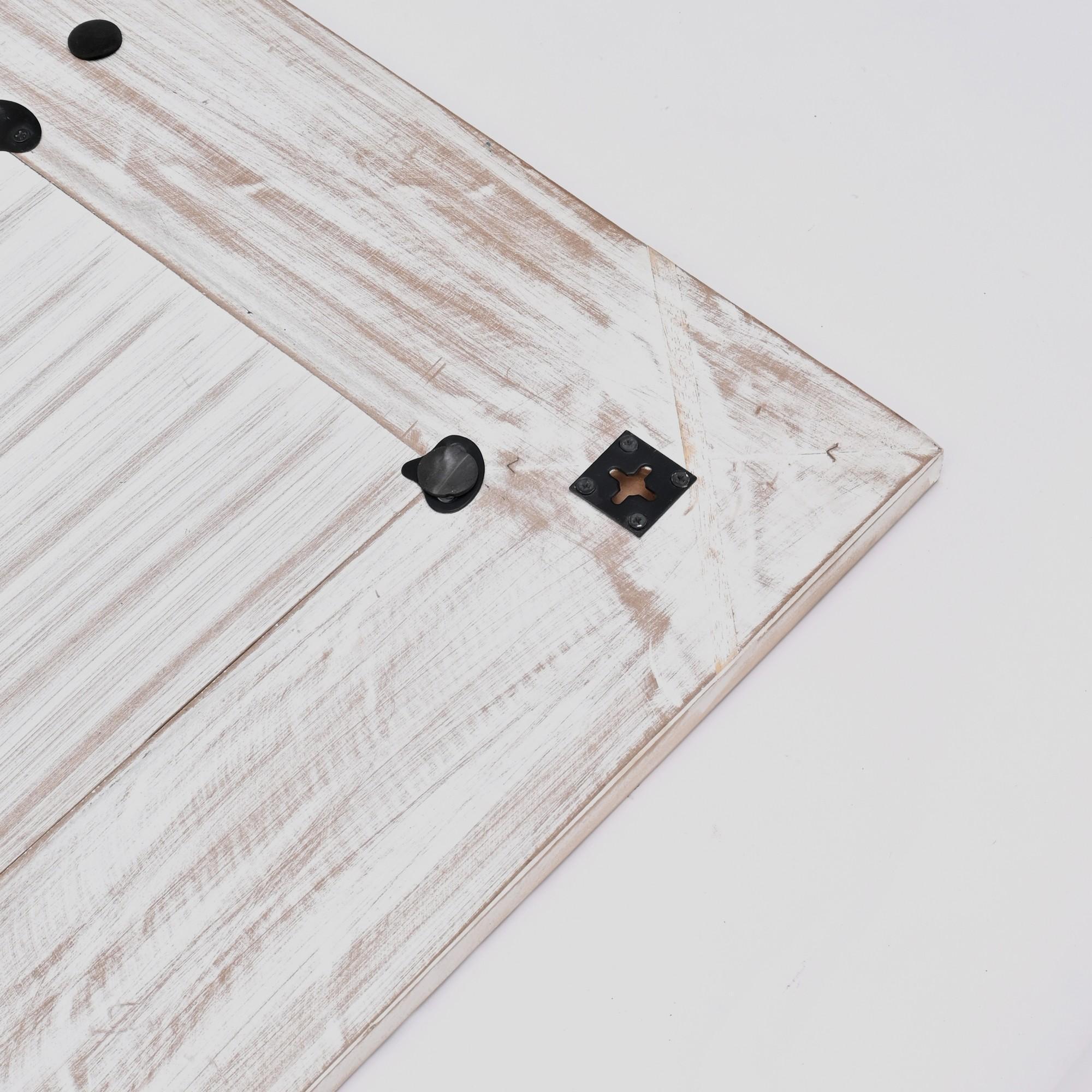 Handcarved Rectangle Mirror Accent With 3mm Glass - Antique White