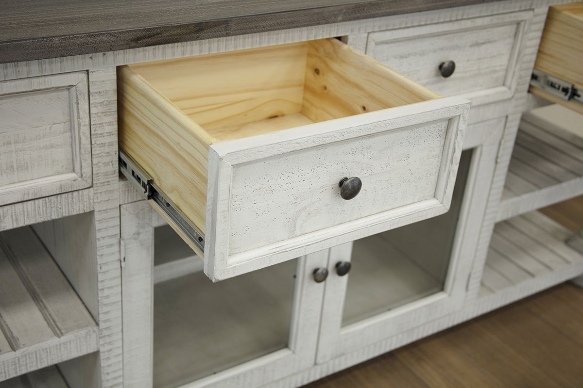 International Furniture Direct Stone - TV Stand with Drawers | Meri Furniture