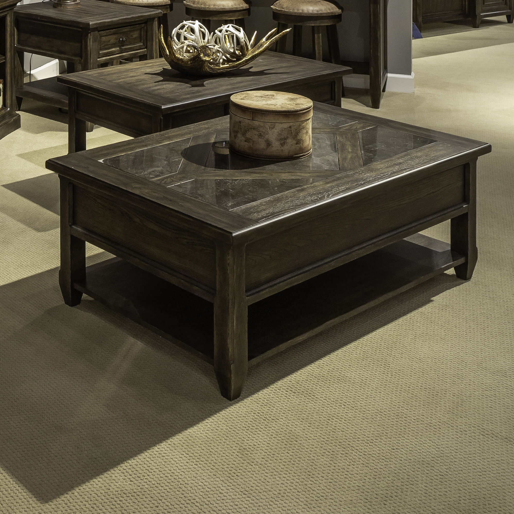 Paradise Valley - Rectangular Cocktail Table - Dark Brown