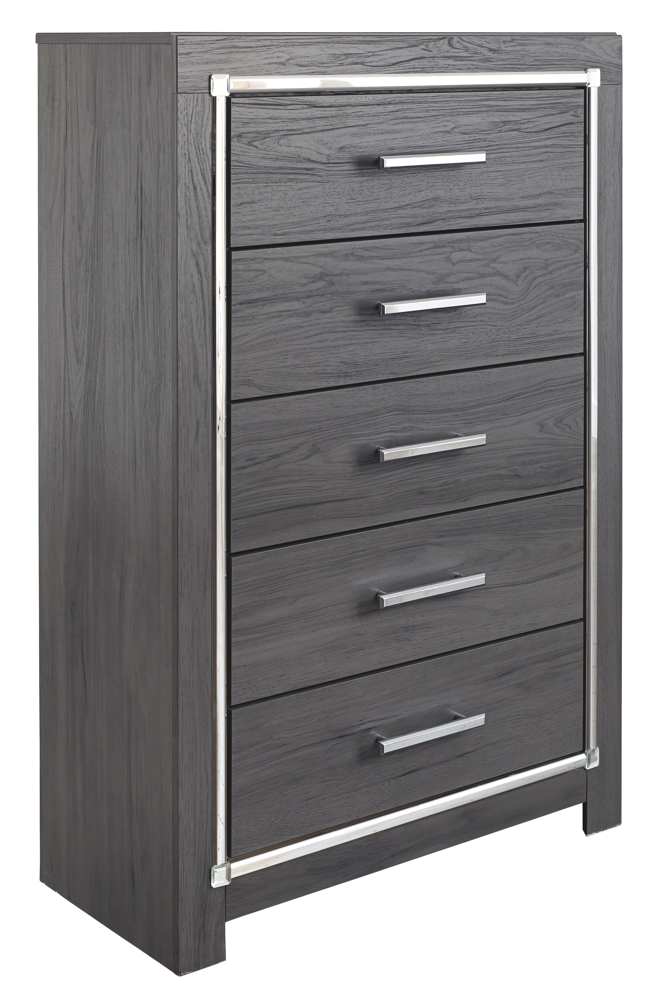 Ashley Furniture Lodanna - Gray - Five Drawer Chest | Meri Furniture