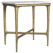 Coaster Fine Furniture Baldwin - Rectangular Marble Top Side Table - White And Gold | Meri Furniture