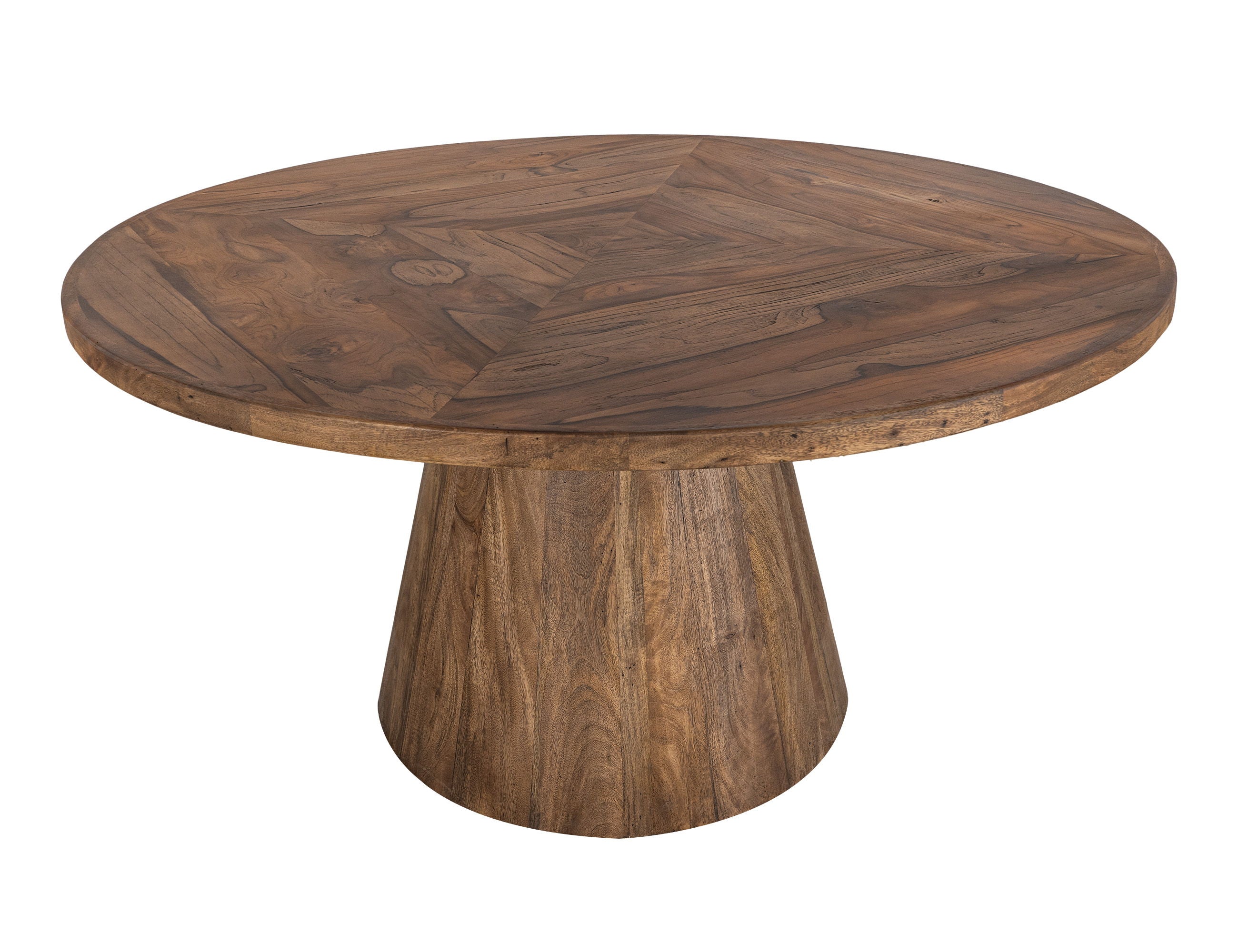 International Furniture Direct Balam - Round Dining Table - Light Brown | Meri Furniture