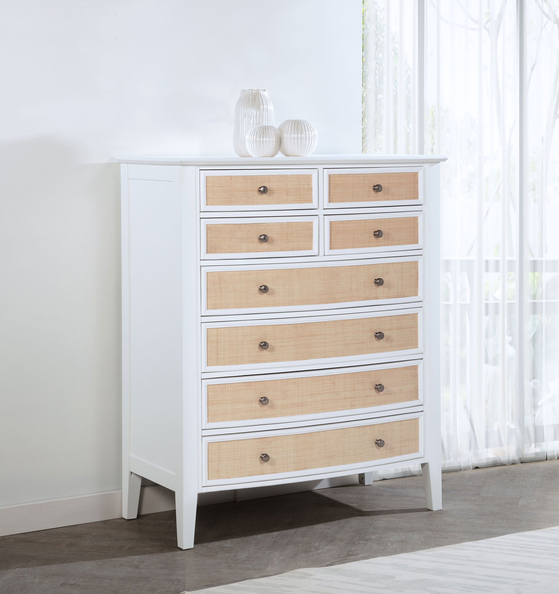 Coaster Fine Furniture Bexhill - 8-Drawer Chest Of Drawers - White | Meri Furniture