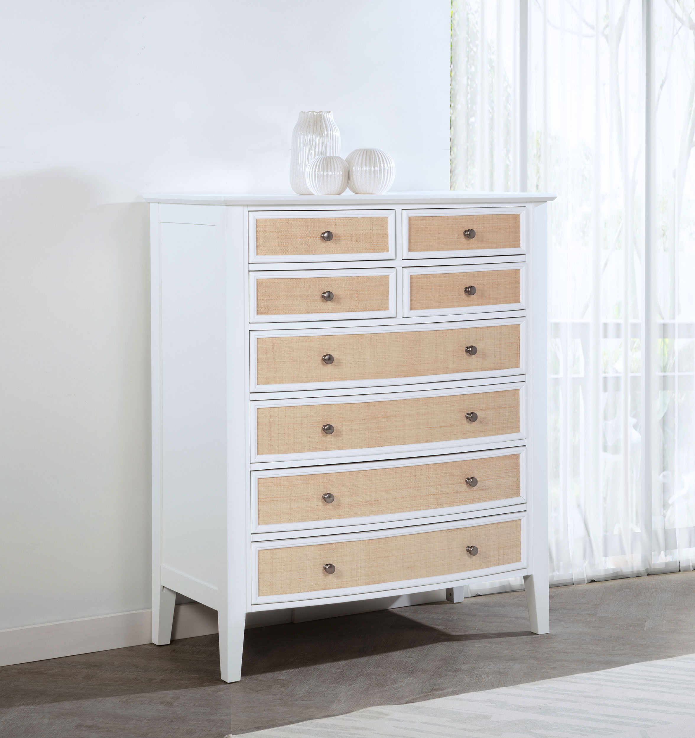 Coaster Fine Furniture Bexhill - 8-Drawer Chest Of Drawers - White | Meri Furniture