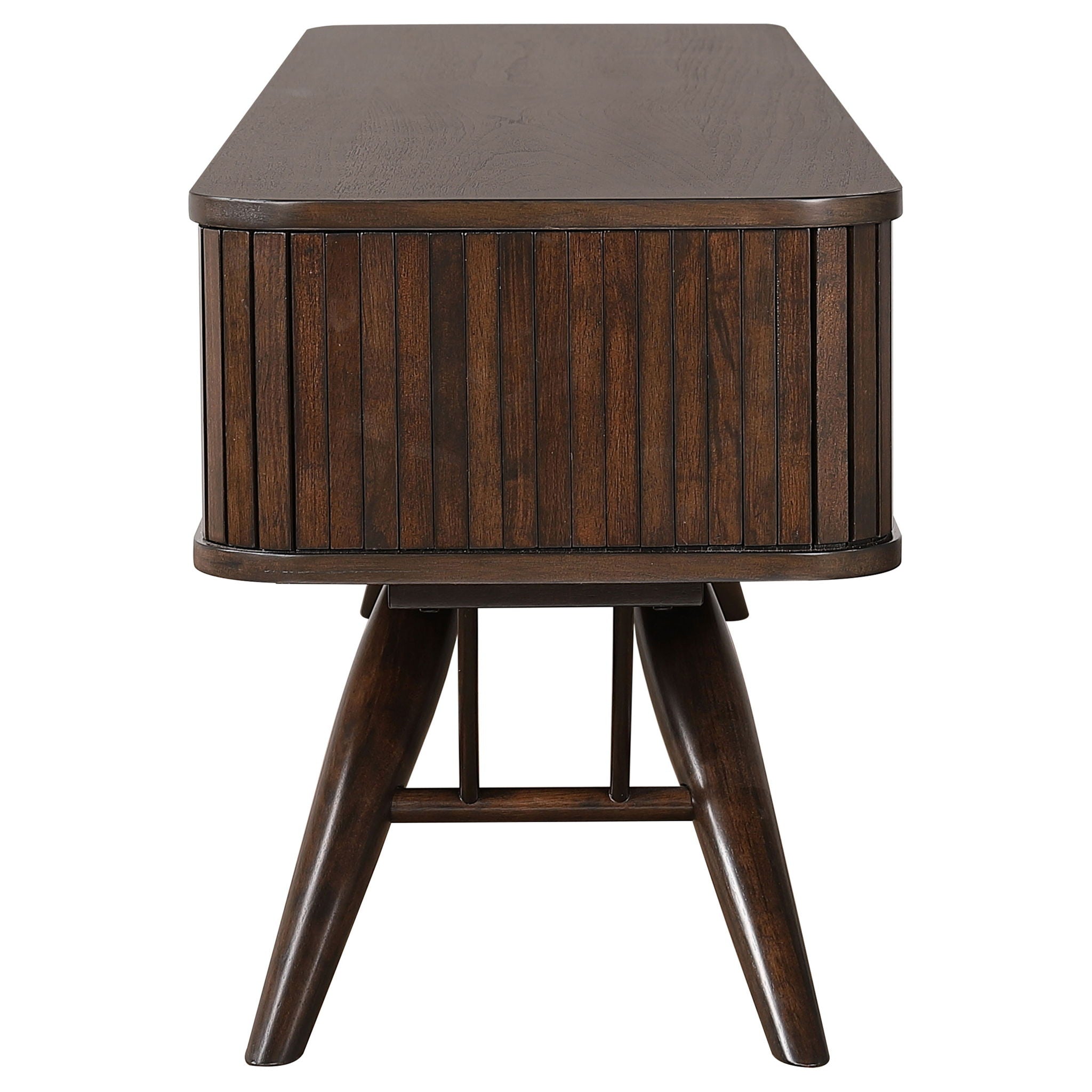 Stewart - TV Stand With Sliding Doors - Walnut