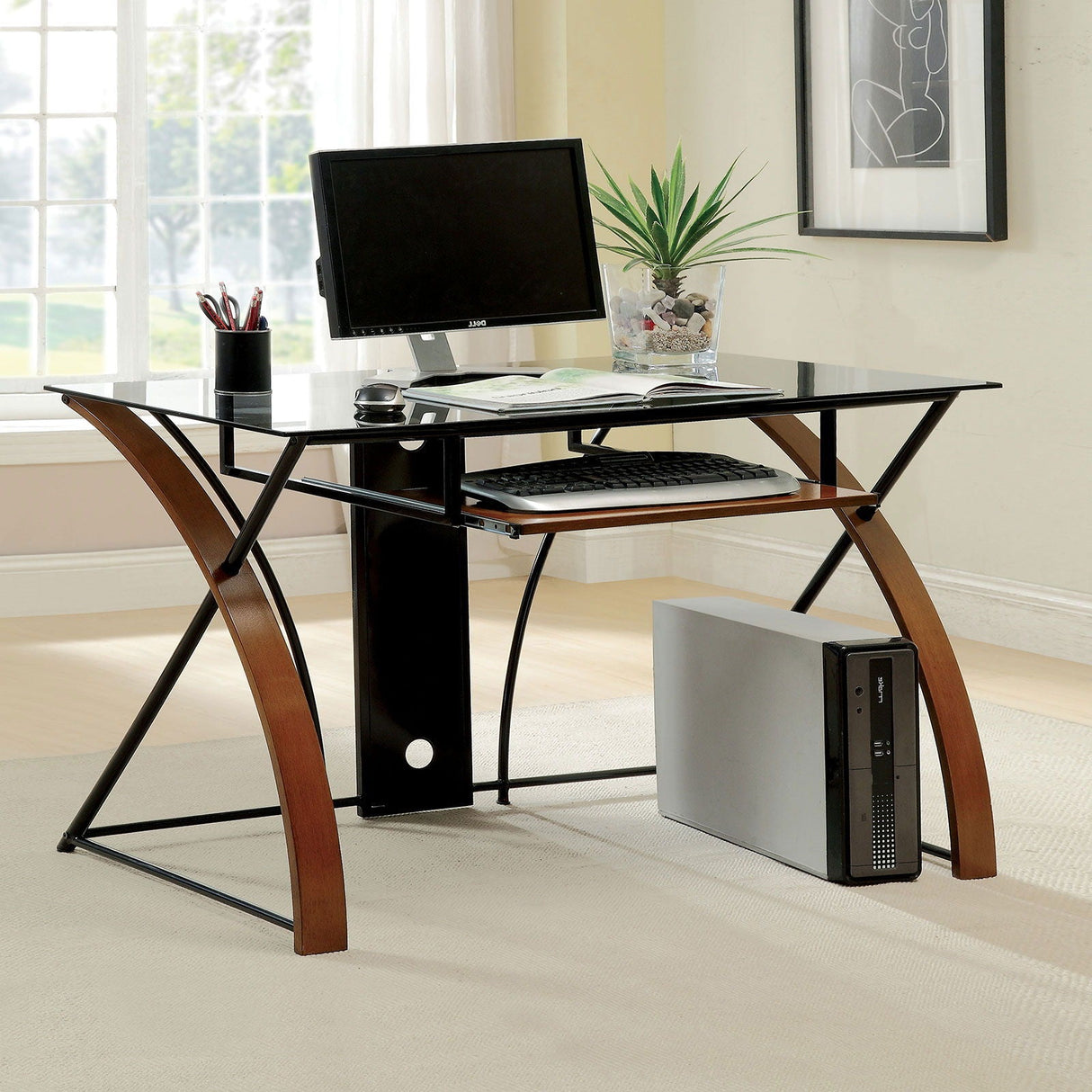 Baden - Computer Desk - Oak / Black