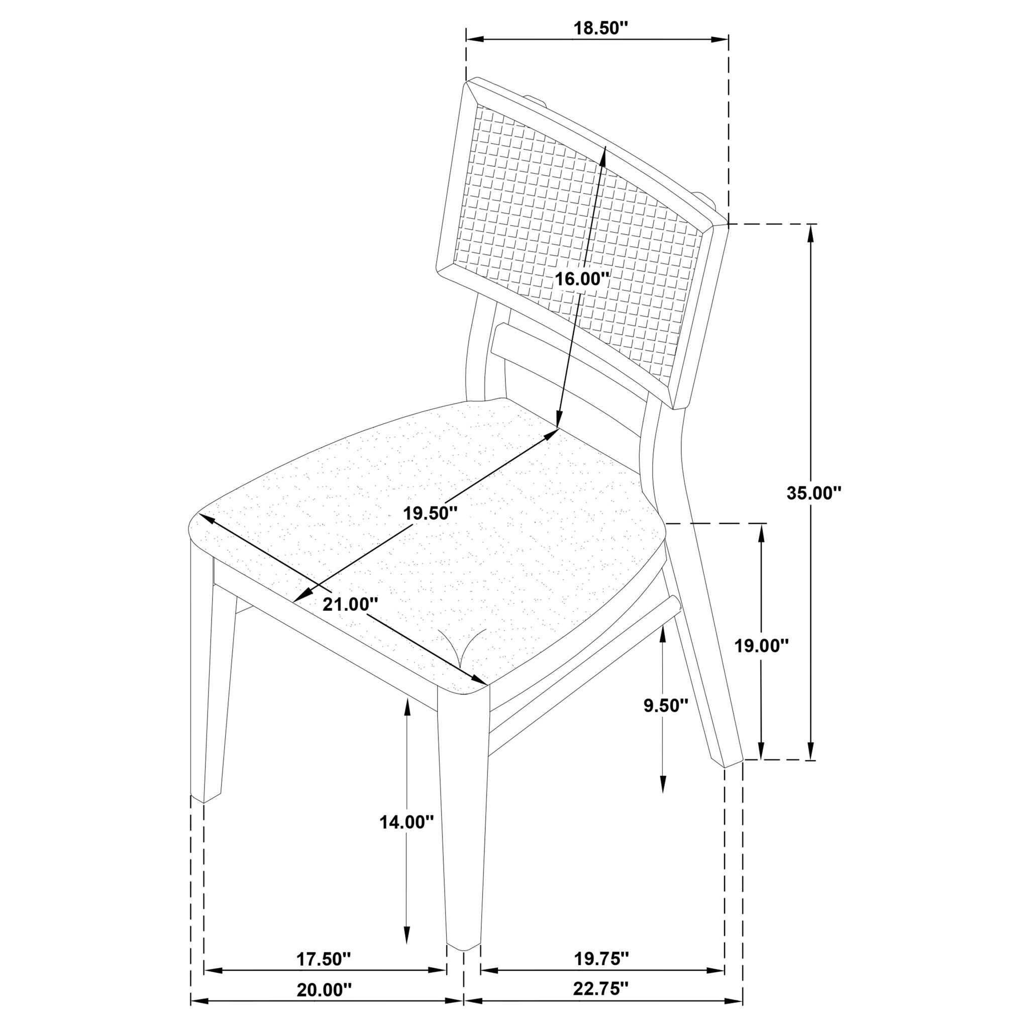7 Piece Rectangular Dining Table Set With Chair - Oak