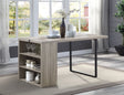 ACME Patwin - Dining Table - Gray Oak & Black Finish | Meri Furniture