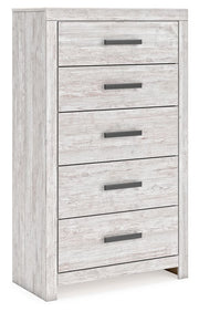 Signature Design by Ashley® Cayboni - Whitewash - Five Drawer Chest | Meri Furniture