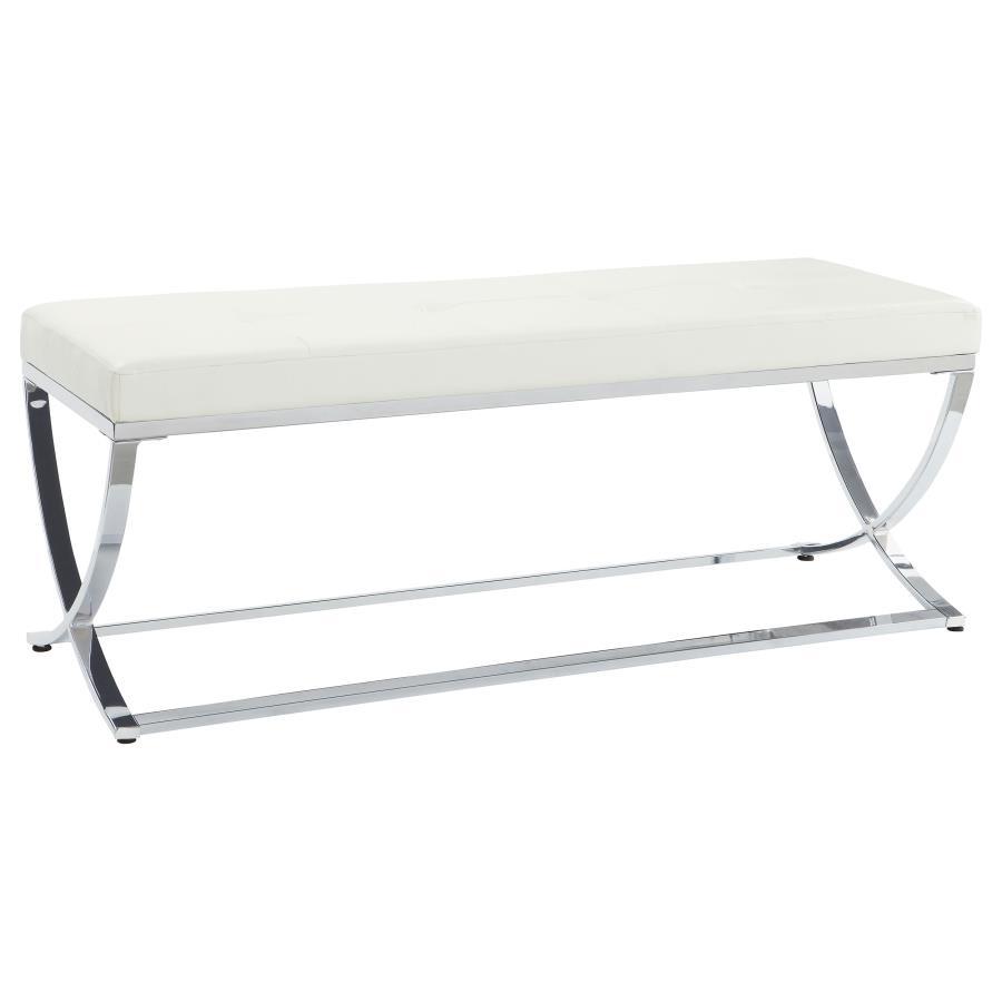 Coaster Fine Furniture Walton - Leatherette Upholstered Tufted Accent Bench | Meri Furniture