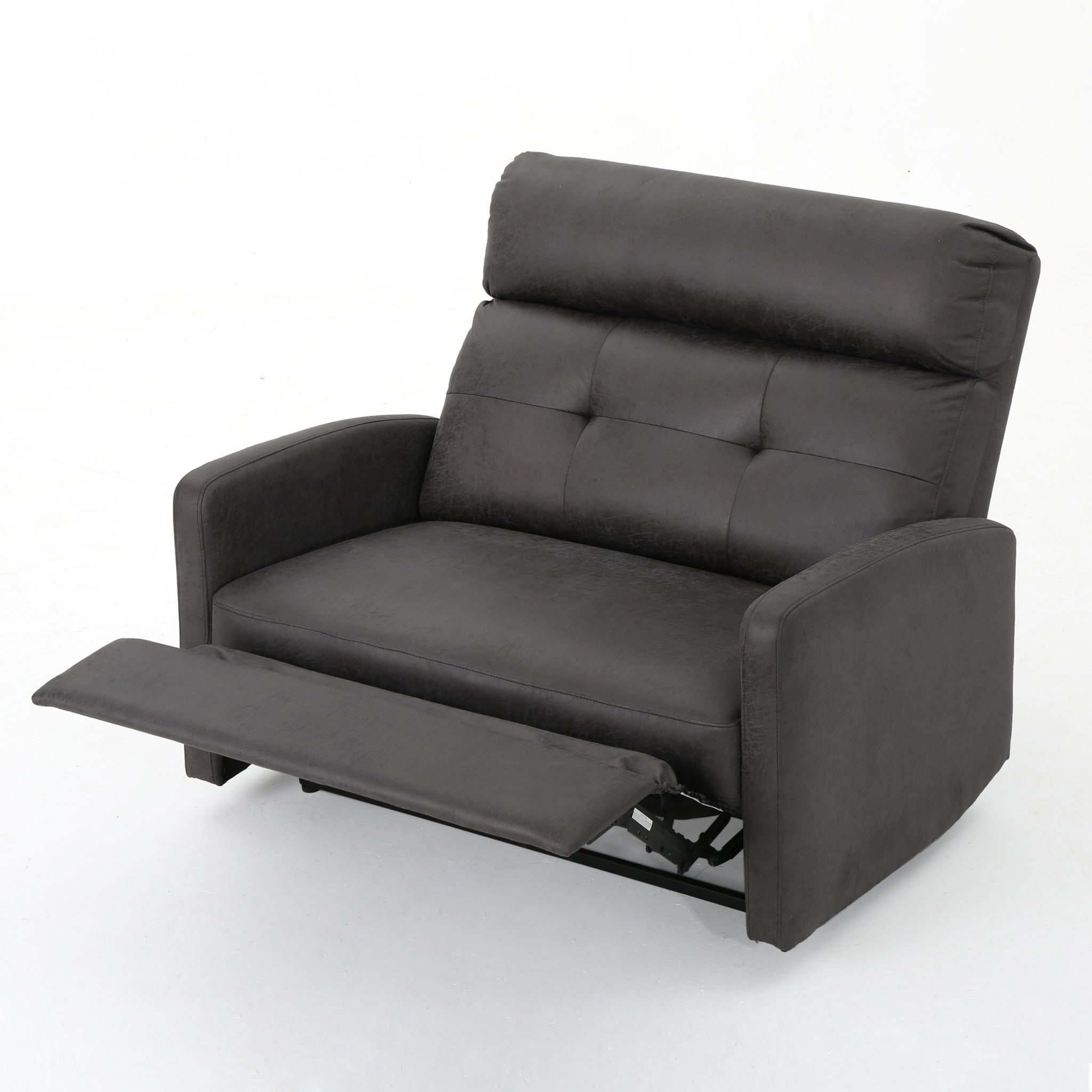 Alma - Contemporary Upholstered Loveseat Recliner - Slate