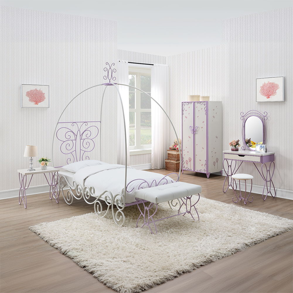 Priya II - Vanity Set - White & Light Purple