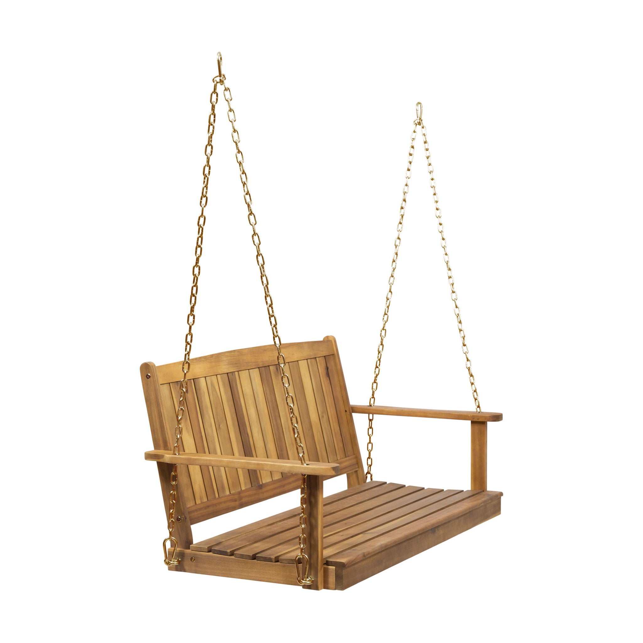 Tambora - Porch Swing Acacia Wood Slat Design