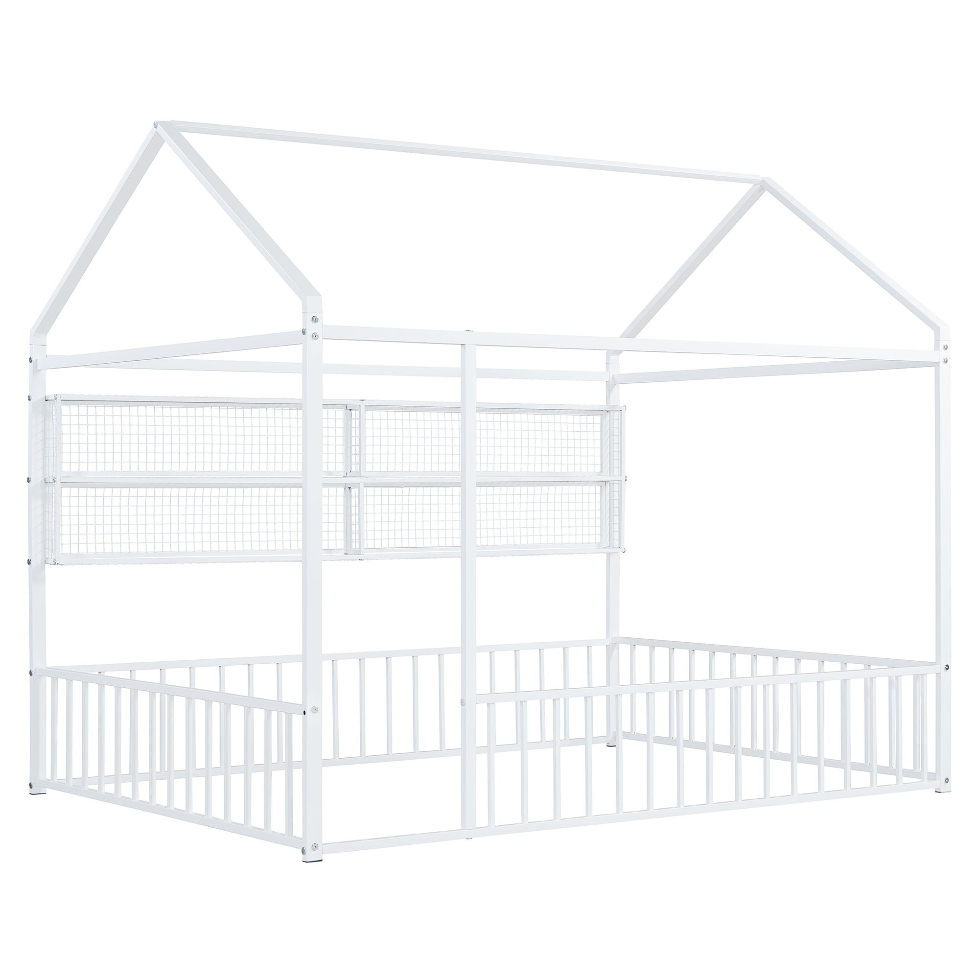 House Frame With Fence And Shelves