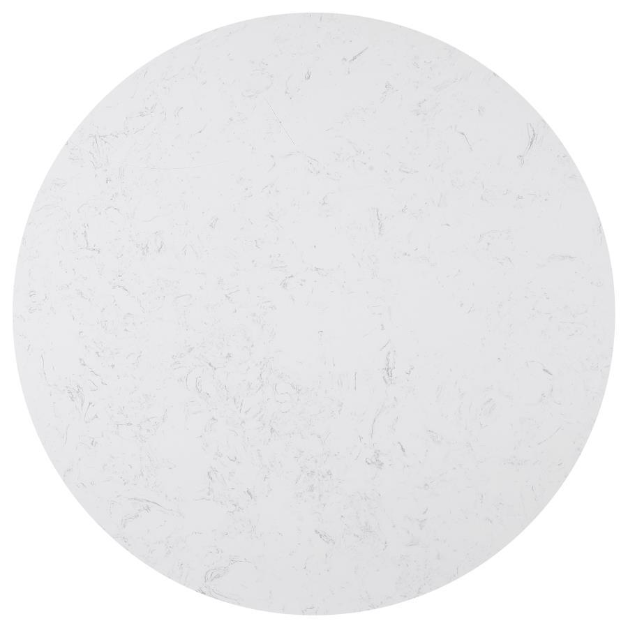 Coaster Fine Furniture Sherry - Round Marble Top Dining Table Set | Meri Furniture