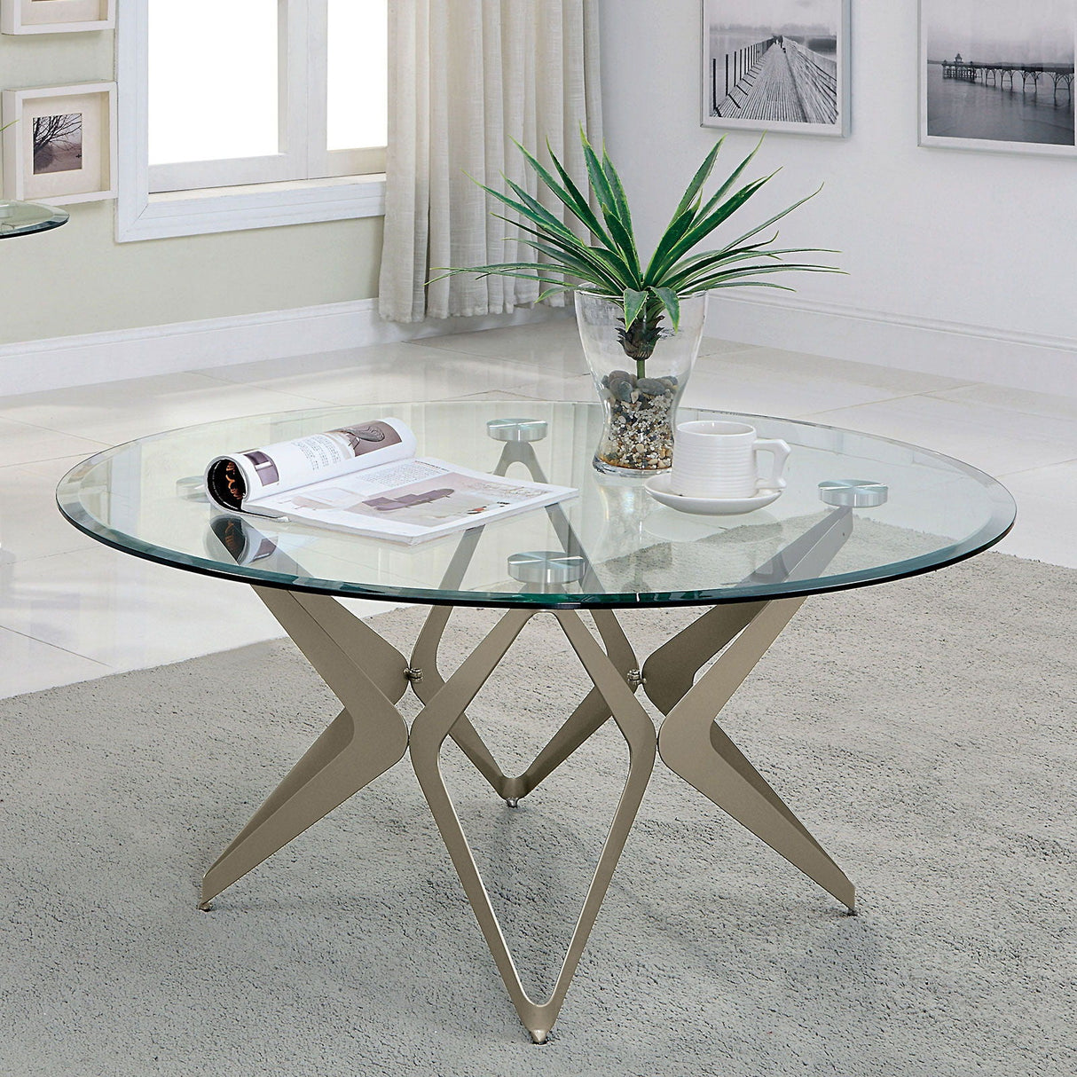 Furniture of America Alvise - Coffee Table - Champagne | Meri Furniture