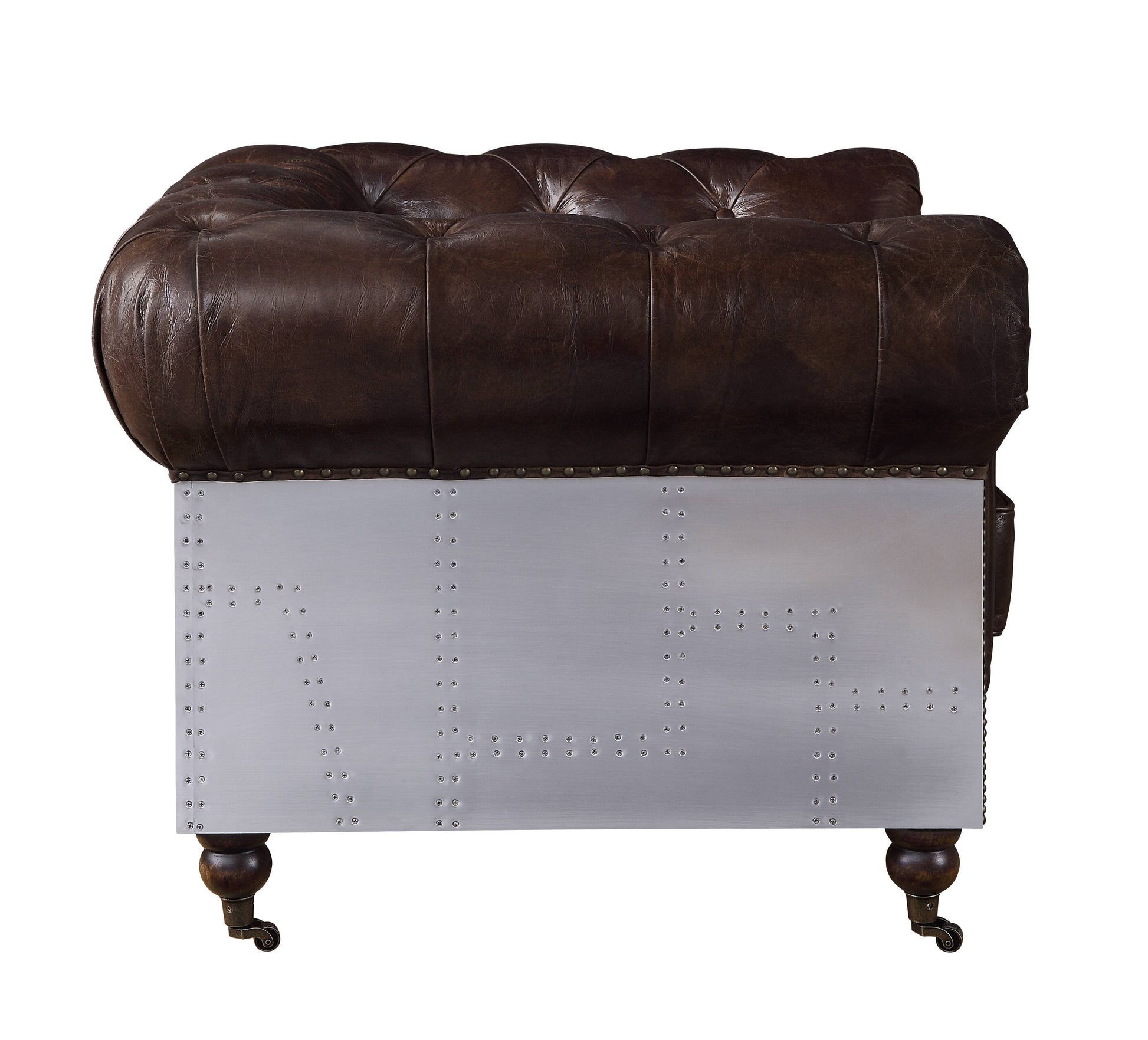 ACME Aberdeen - Loveseat - Vintage Brown Top Grain Leather | Meri Furniture