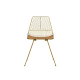 Faina - Side Chair (Set of 2) - Whiskey PU & Gold