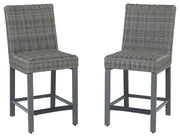 Signature Design by Ashley® Palazzo - Gray - Tall Barstool (Set of 2) | Meri Furniture