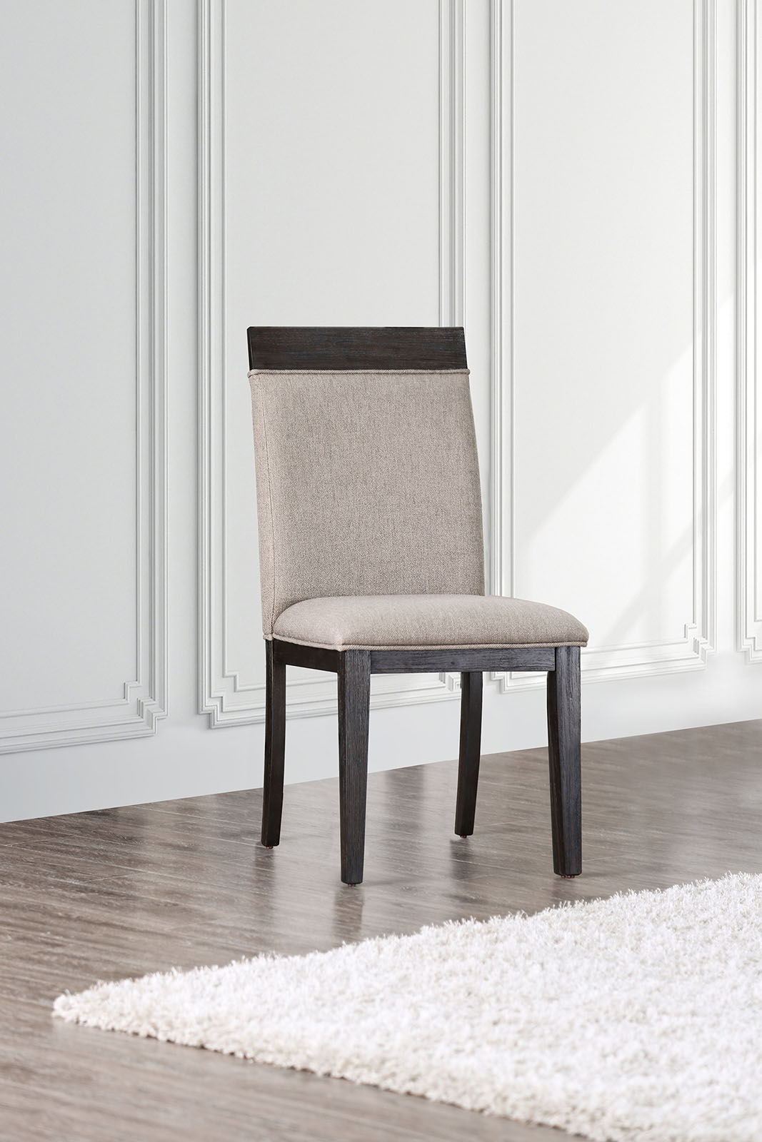 Furniture of America Modoc - Side Chair (Set of 2) - Espresso / Beige | Meri Furniture