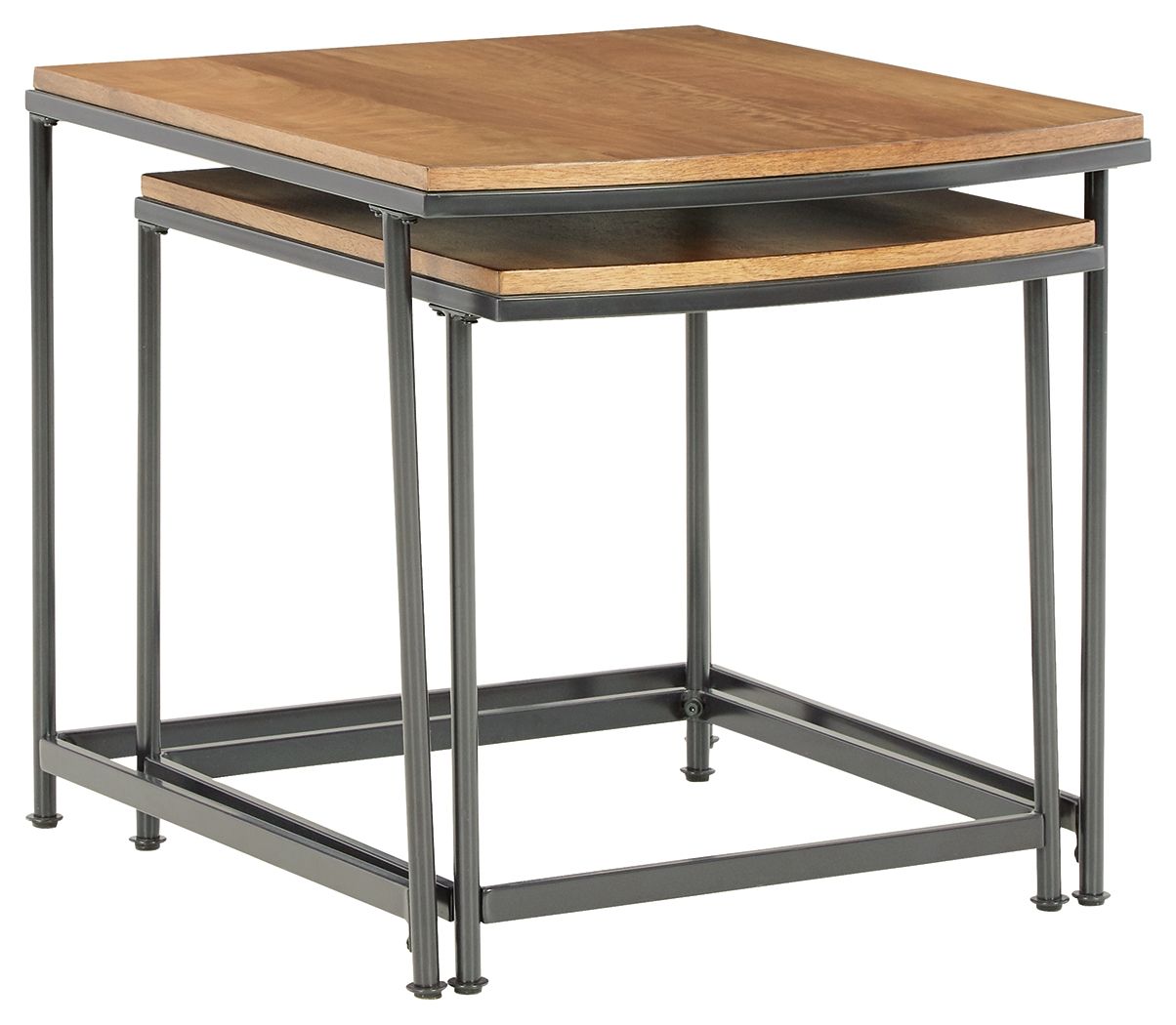 Signature Design by Ashley® Drezmoore - Light Brown / Black - Nesting End Tables (Set of 2) | Meri Furniture