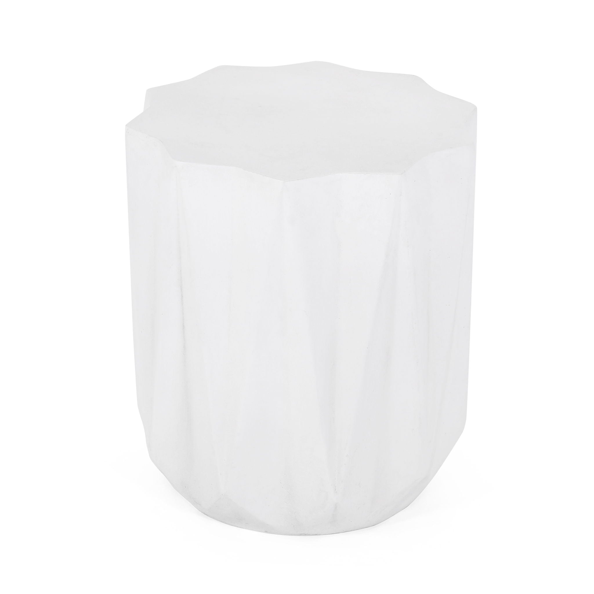 Outdoor Lightweight Concrete Side Table - Antique White