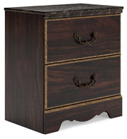 Signature Design by Ashley® Glosmount - Two-tone - Two Drawer Night Stand | Meri Furniture