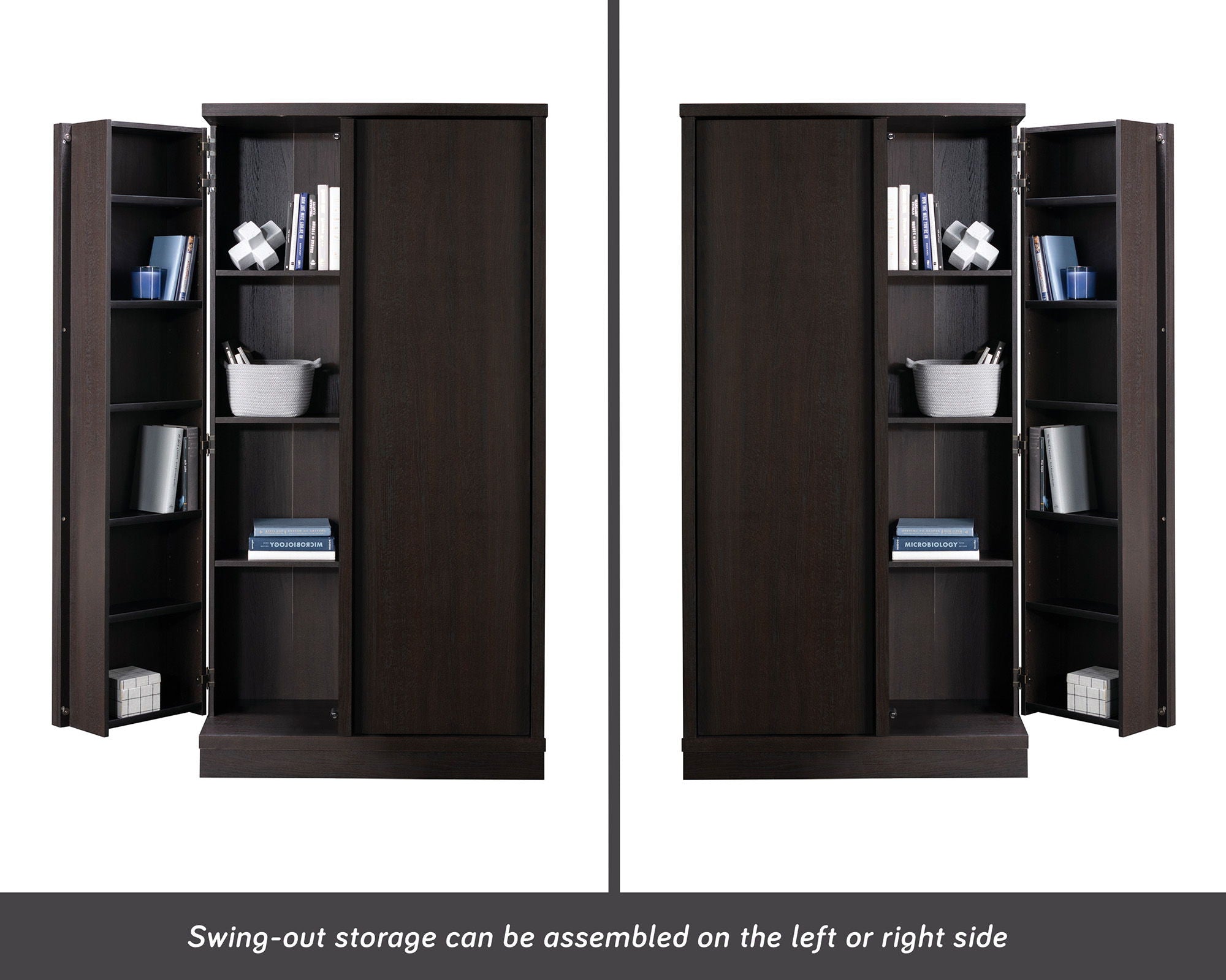 Swing-Out Storage Cabinet in Dakota Oak