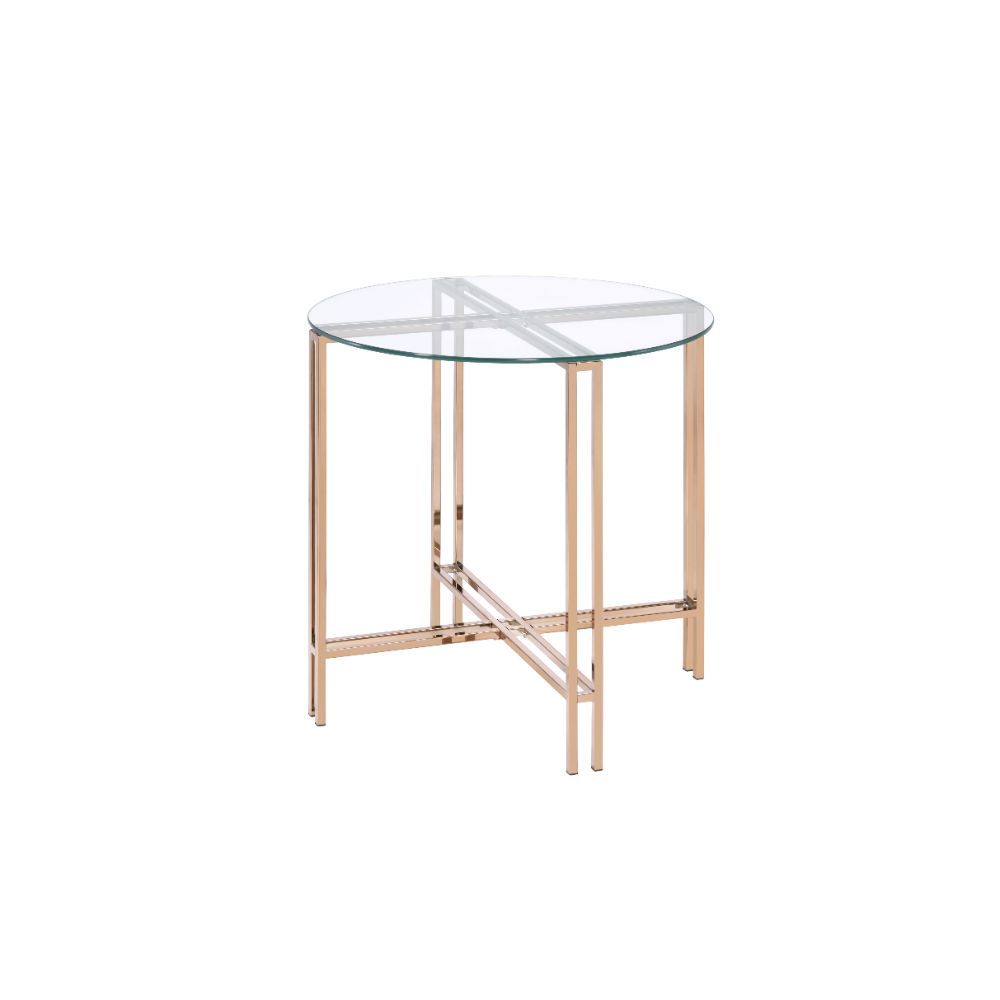 Veises - End Table - Champagne