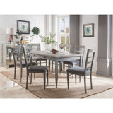 ACME Ornat - Dining Table - Gray Oak & Antique Gray | Meri Furniture