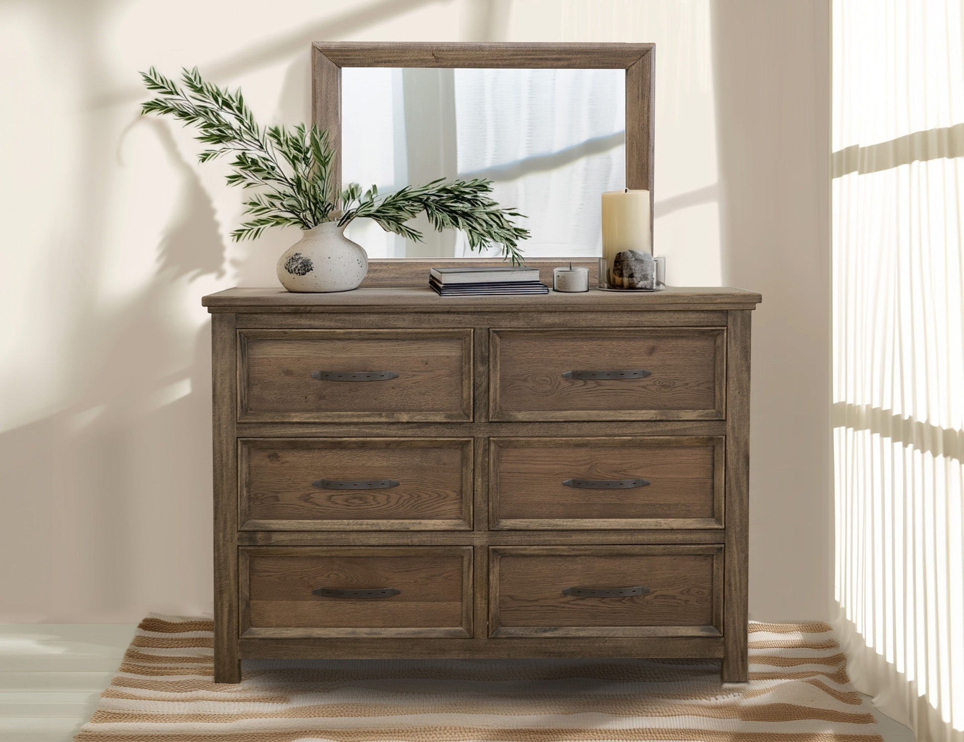 International Furniture Direct Country - Dresser - Brown | Meri Furniture