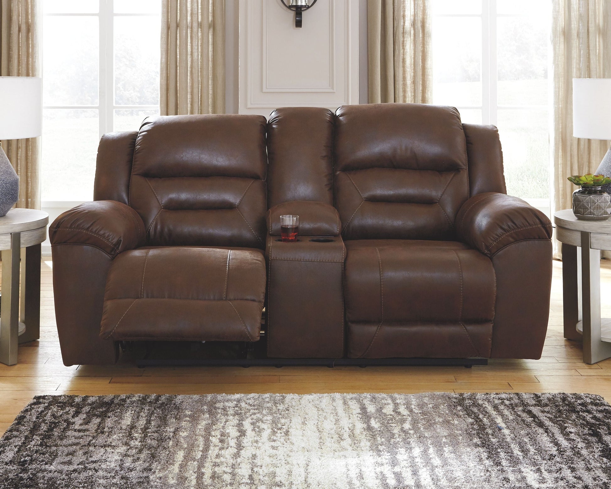 Ashley Furniture Stoneland - Power Reclining Loveseat | Meri Furniture