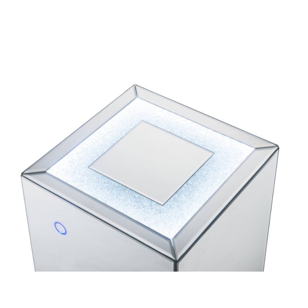 ACME Nyoka - Accent Table - Mirrored & Faux Gems | Meri Furniture