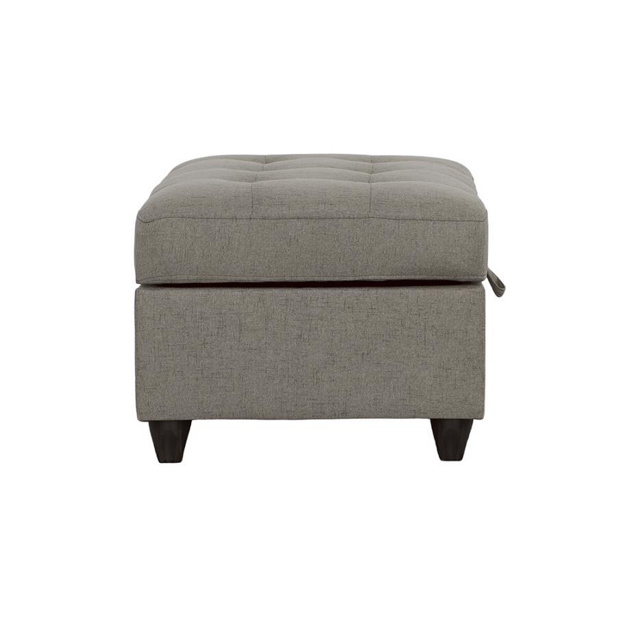 Coaster Fine Furniture Stonenesse - Rectangular Upholstered Storage Ottoman - Gray | Meri Furniture