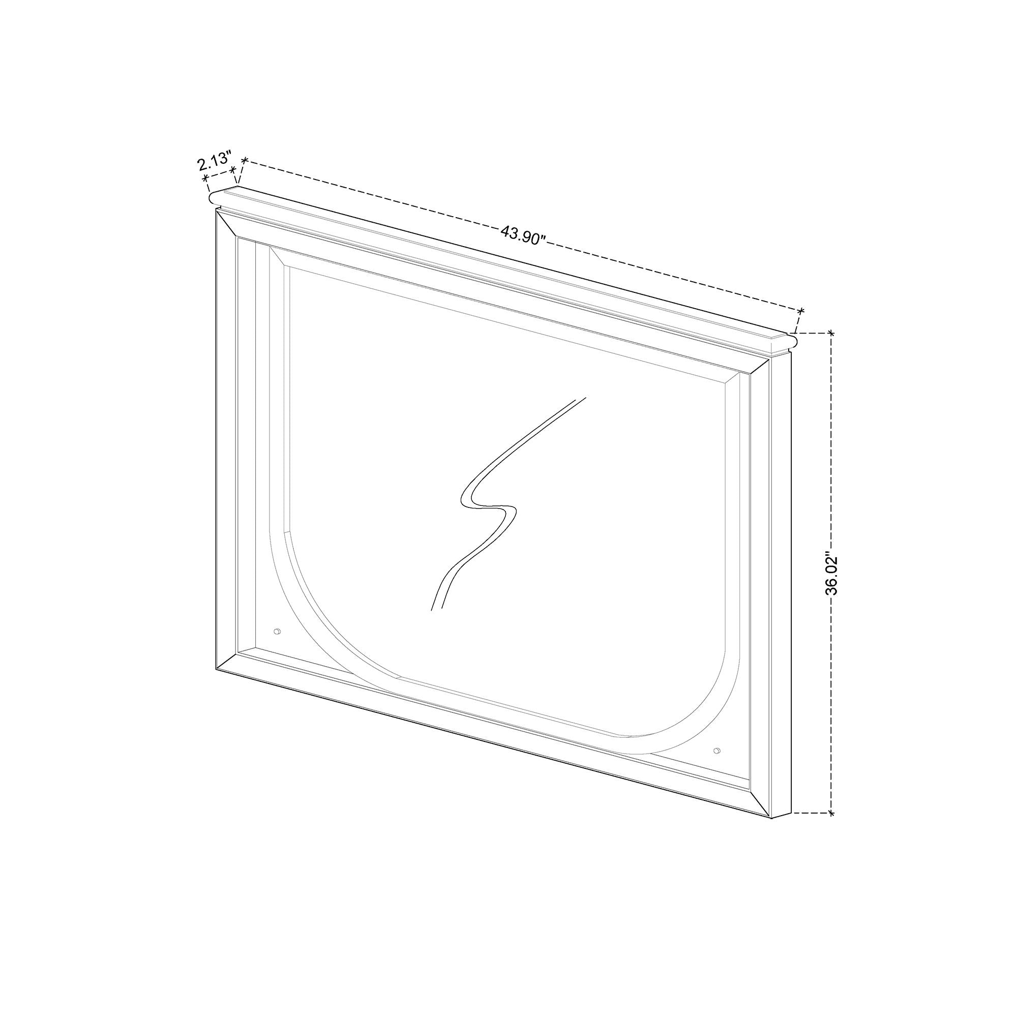 Uriuni - Large Scale Mirror With LED Light - Off White