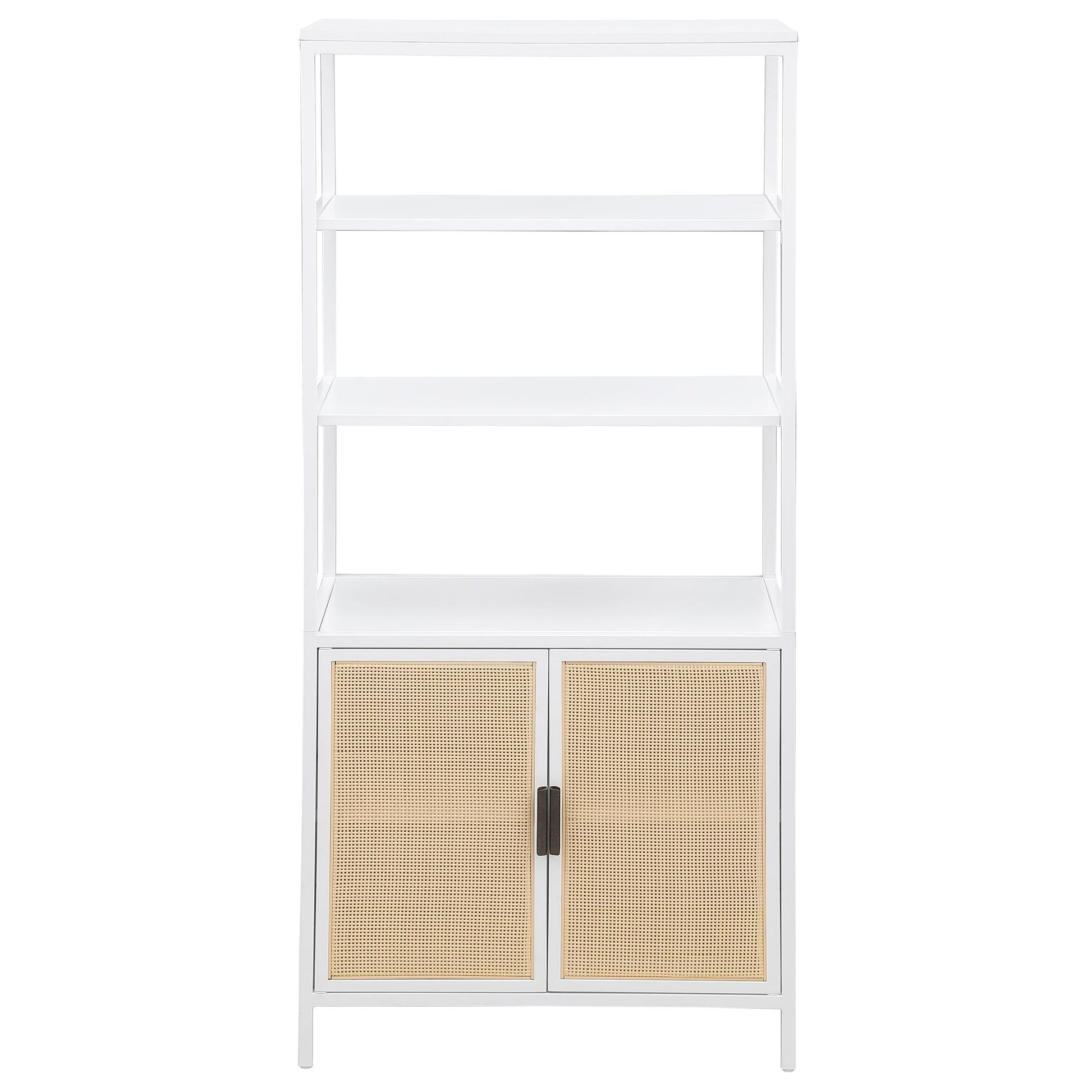 Coaster Fine Furniture Amherst - 3-Shelf Radio Weave Cane Metal Accent Cabinet | Meri Furniture