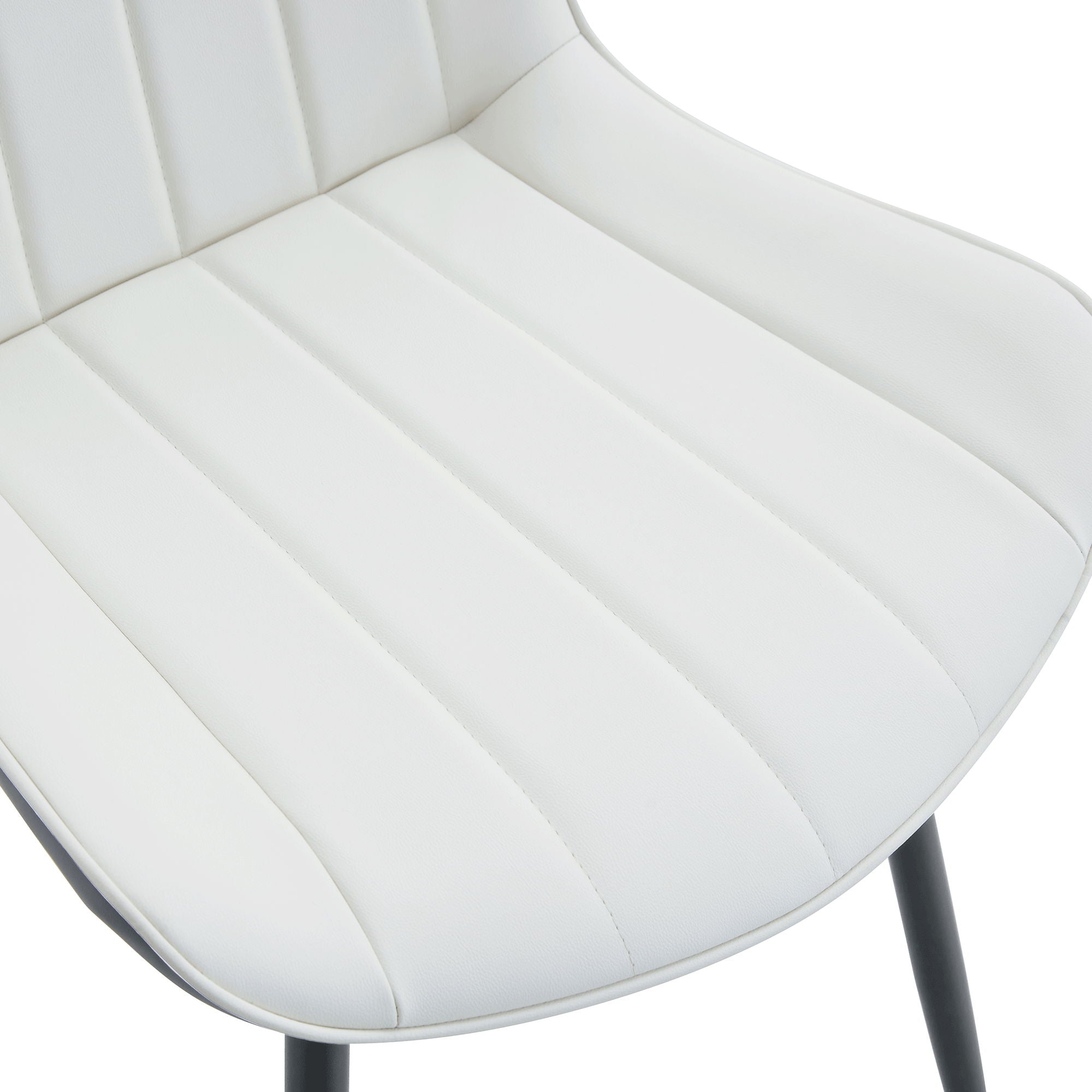 Modern Minimalist Dining Chair Set, Extended Seat Cushion