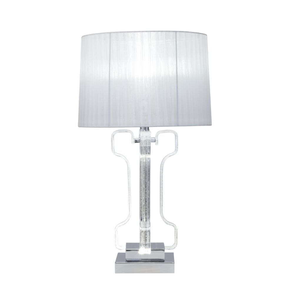 ACME Melinda - Table Lamp - Clear Acrylic & Chrome | Meri Furniture