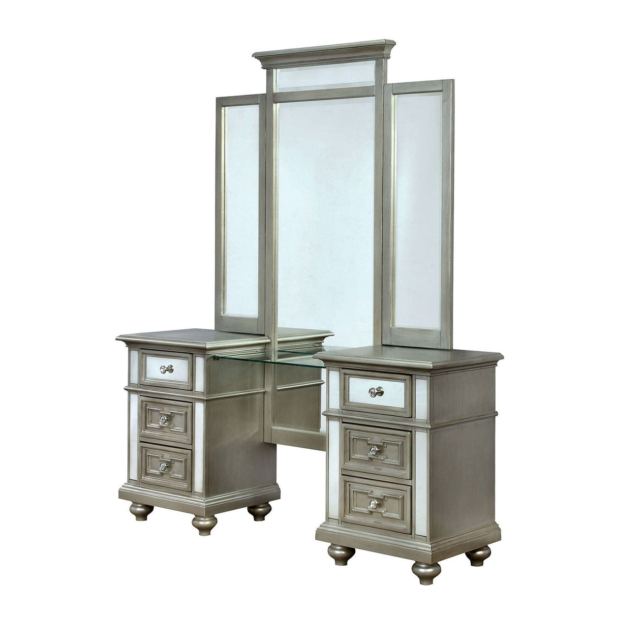 Salamanca - Vanity With Stool - Silver