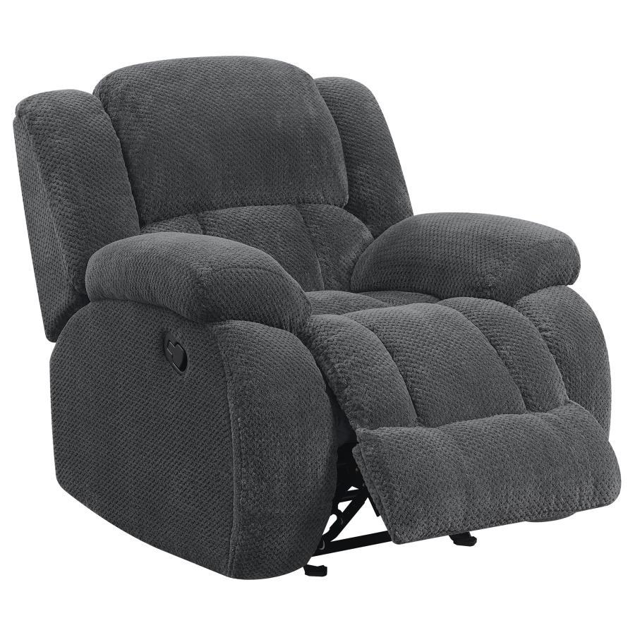 Coaster Fine Furniture Weissman - Upholstered Padded Arm Glider Recliner - Gray | Meri Furniture