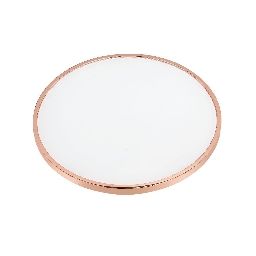ACME Alivia - Coffee Table - Rose Gold & Frosted Glass | Meri Furniture