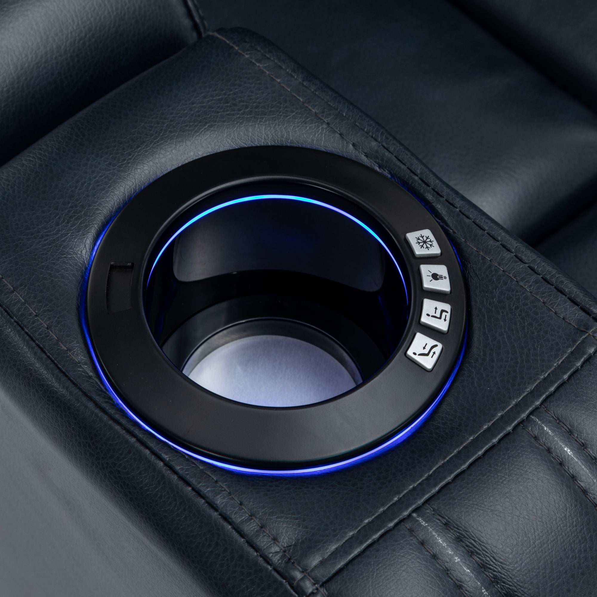 Power Recliner Theater Chair With Cooling Cup Holder, Bluetooth Speaker, LED Lights, USB Ports