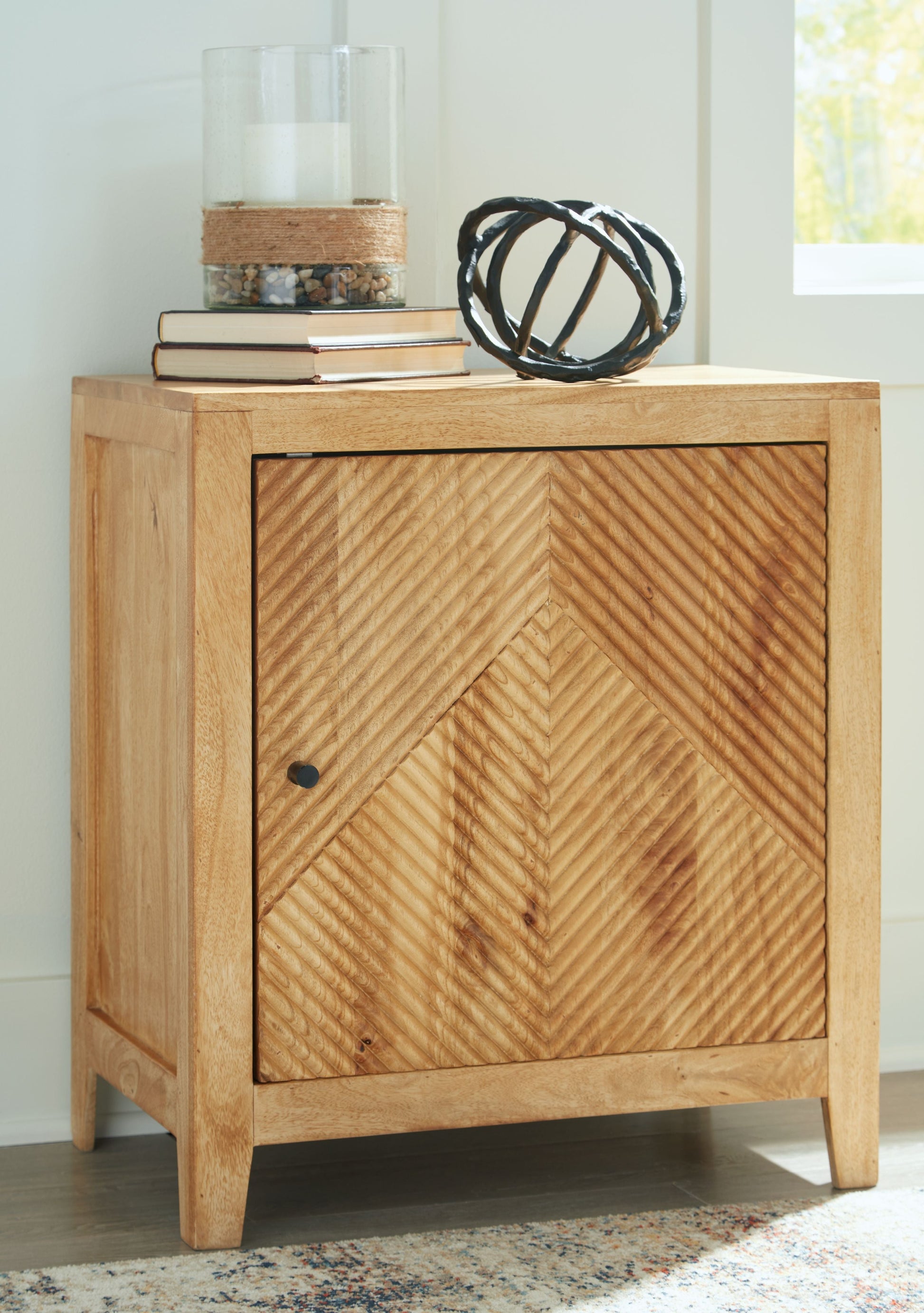 Signature Design by Ashley® Emberton - Light Brown - Accent Cabinet | Meri Furniture