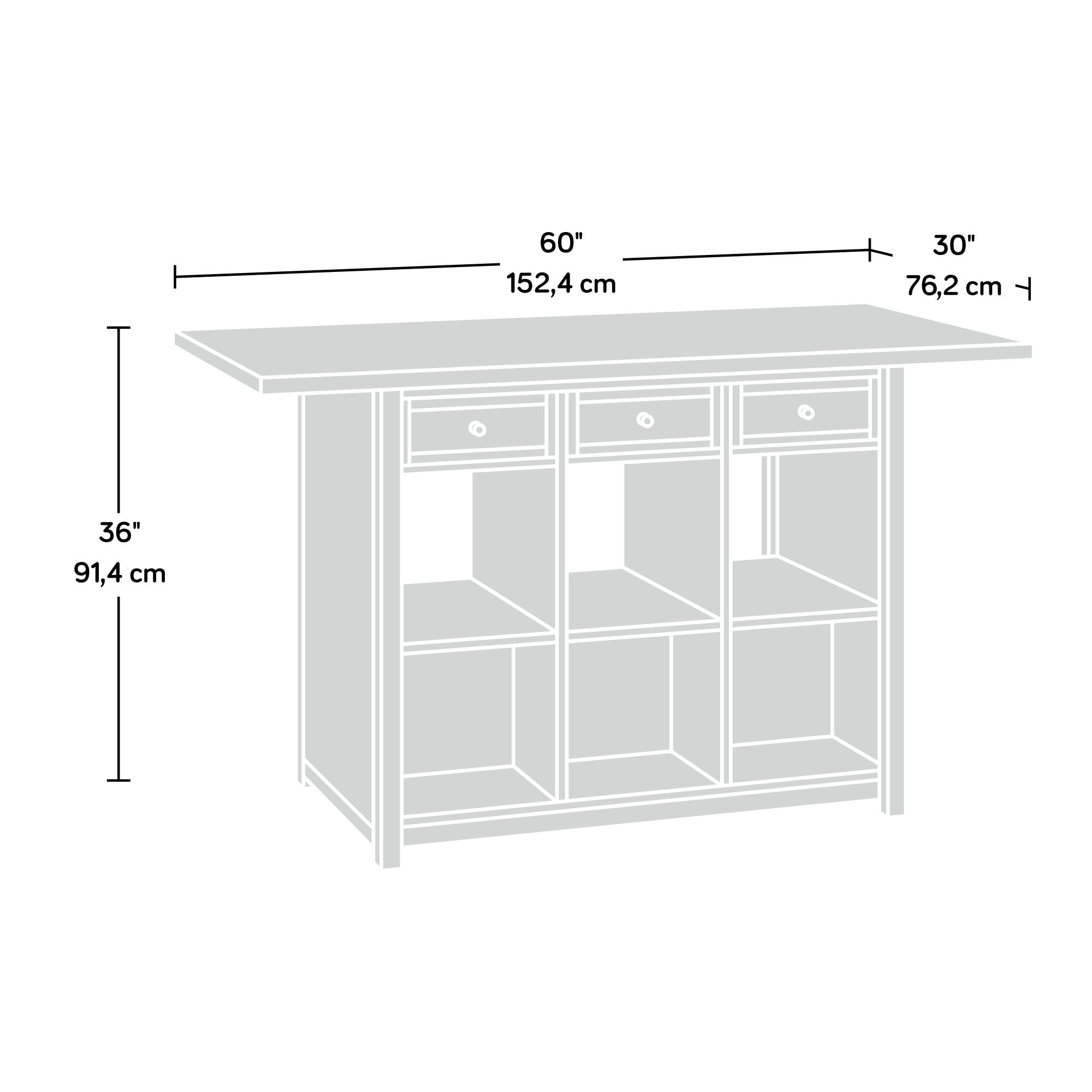 Craft Work Table in White