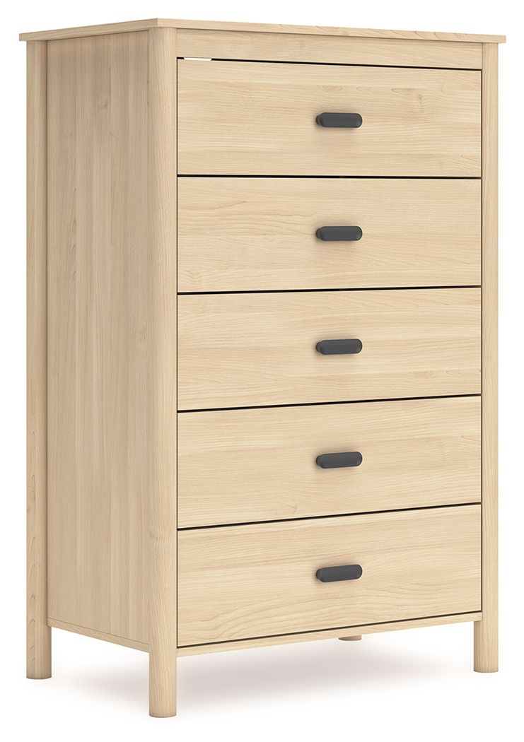 Signature Design by Ashley® Cabinella - Tan - Five Drawer Chest | Meri Furniture
